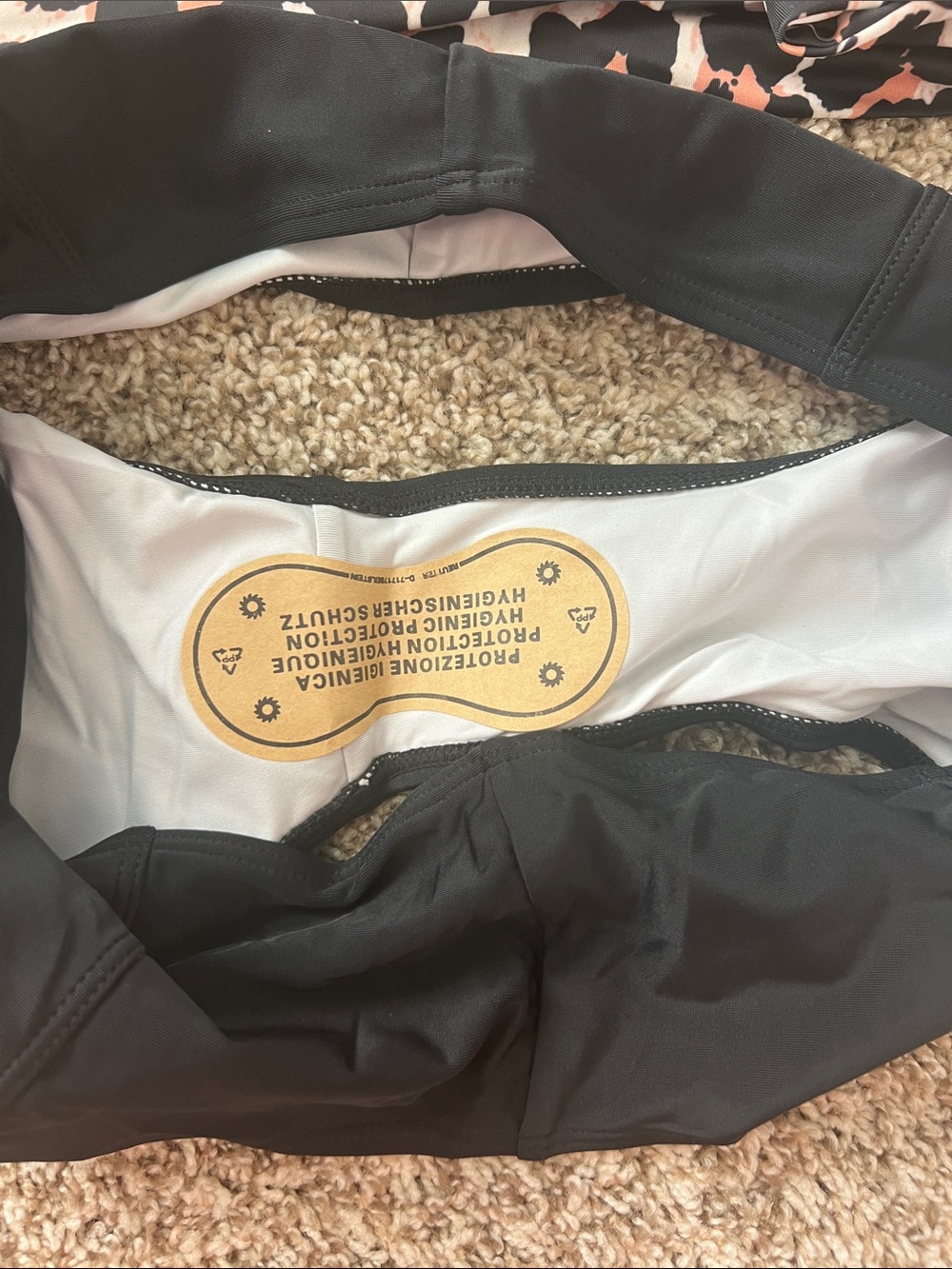 NWOT Sporty Leopard Print Tankini Top and Black High-Waist Bottoms - Size XL - Picture 6 of 14
